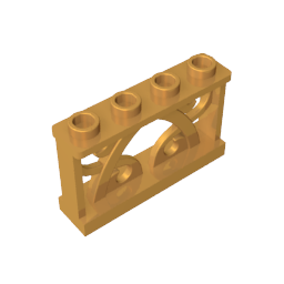 GDS-M154 - Fence Ornamented 1 x 4 x 2 with 4 Studs