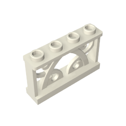 GDS-M154 - Fence Ornamented 1 x 4 x 2 with 4 Studs