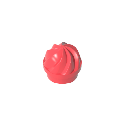 GDS-90501 - Plate Round 1 x 1 Swirled Top