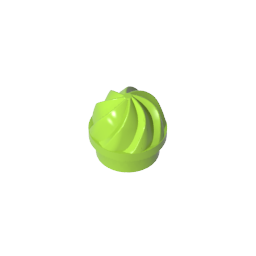 GDS-90501 - Plate Round 1 x 1 Swirled Top