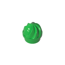 GDS-90501 - Plate Round 1 x 1 Swirled Top