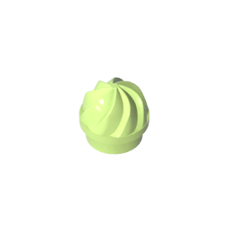 GDS-90501 - Plate Round 1 x 1 Swirled Top