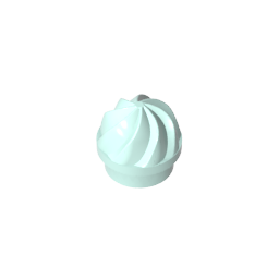 GDS-90501 - Plate Round 1 x 1 Swirled Top