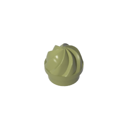 GDS-90501 - Plate Round 1 x 1 Swirled Top
