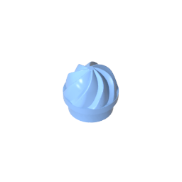 GDS-90501 - Plate Round 1 x 1 Swirled Top