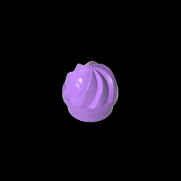 GDS-90501 - Plate Round 1 x 1 Swirled Top
