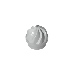 GDS-90501 - Plate Round 1 x 1 Swirled Top