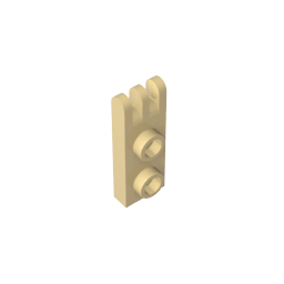 GDS-M173 - Hinge Plate 1 x 2 with 3 Fingers and Hollow Studs
