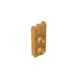 GDS-M173 - Hinge Plate 1 x 2 with 3 Fingers and Hollow Studs