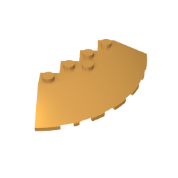 GDS-90469 - Brick Round Corner 6 x 6 with 33 Degrees Slope and Facet Cutout
