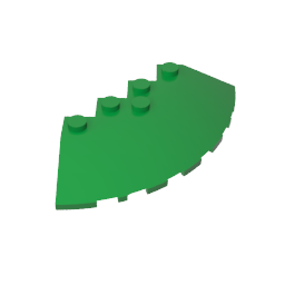 GDS-90469 - Brick Round Corner 6 x 6 with 33 Degrees Slope and Facet Cutout