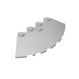 GDS-90469 - Brick Round Corner 6 x 6 with 33 Degrees Slope and Facet Cutout