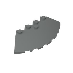 GDS-90469 - Brick Round Corner 6 x 6 with 33 Degrees Slope and Facet Cutout