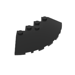 GDS-90469 - Brick Round Corner 6 x 6 with 33 Degrees Slope and Facet Cutout