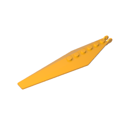 GDS-M195 - Hinge Plate 1 x 12 with Angled Side Extensions and Tapered Ends