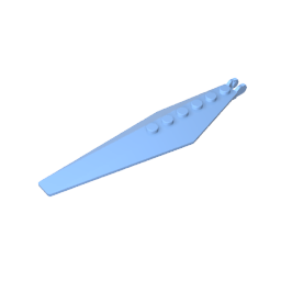 GDS-M195 - Hinge Plate 1 x 12 with Angled Side Extensions and Tapered Ends