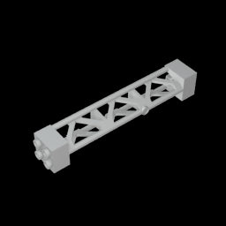 GDS-M217 - Support 2 x 2 x 10 Girder Triangular Vertical - Type 3 - Axle Hole, 3 Posts