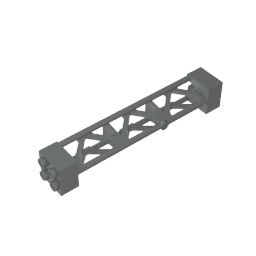 GDS-M217 - Support 2 x 2 x 10 Girder Triangular Vertical - Type 3 - Axle Hole, 3 Posts