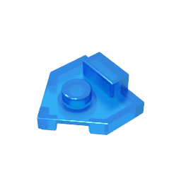 GDS-M228 - Plate Special 2 x 2 Wedge, Center Stud, 1 x 1/2 Raised Tab
