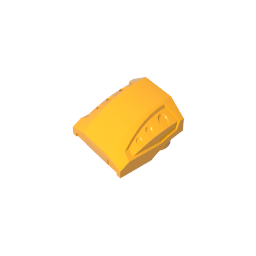 GDS-M231 - Slope Curved 2 x 2 No Studs - 3 Recessed Side Ports