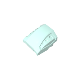 GDS-M231 - Slope Curved 2 x 2 No Studs - 3 Recessed Side Ports