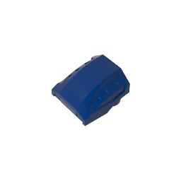 GDS-M231 - Slope Curved 2 x 2 No Studs - 3 Recessed Side Ports