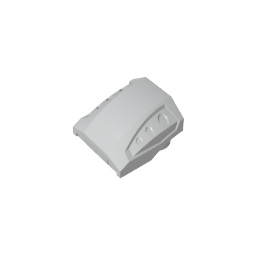 GDS-M231 - Slope Curved 2 x 2 No Studs - 3 Recessed Side Ports