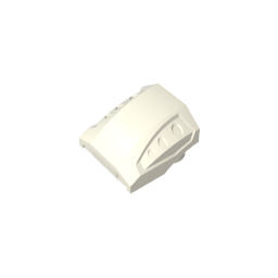 GDS-M231 - Slope Curved 2 x 2 No Studs - 3 Recessed Side Ports