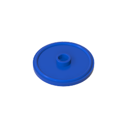 GDS-M297 - Minifig Shield Round with Stud and Raised Rim [Plain]