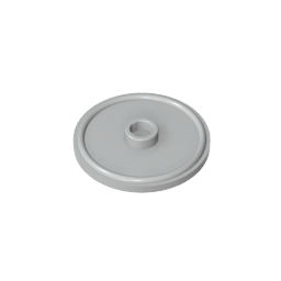 GDS-M297 - Minifig Shield Round with Stud and Raised Rim [Plain]