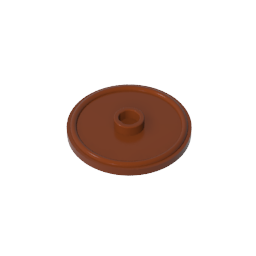 GDS-M297 - Minifig Shield Round with Stud and Raised Rim [Plain]