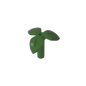 GDS-90503- Plant, Stem with 3 Leaves and Bottom Pin