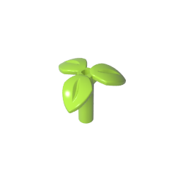GDS-90503- Plant, Stem with 3 Leaves and Bottom Pin
