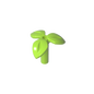 GDS-90503- Plant, Stem with 3 Leaves and Bottom Pin