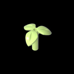 GDS-90503- Plant, Stem with 3 Leaves and Bottom Pin