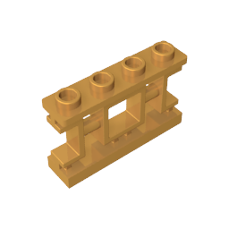GDS-M425 - Fence 1 x 4 x 2 Ornamental Asian Lattice with 4 Studs